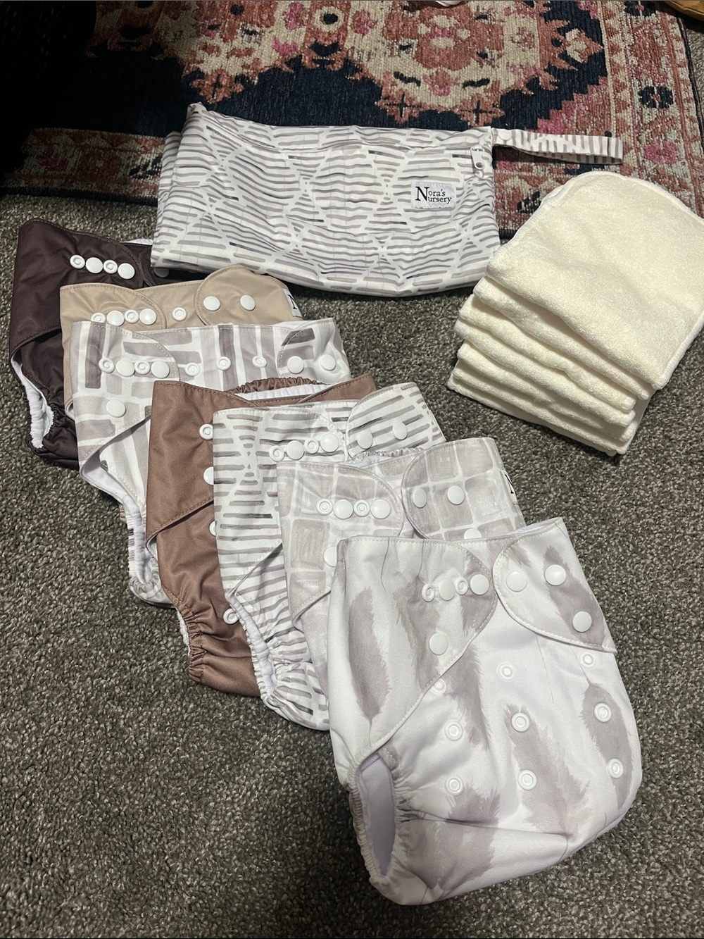 Nora’s Nursery Earthy Boho cloth diaper set- New!